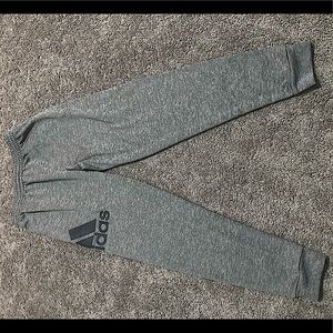 Adidas grey jogger sweatpants.